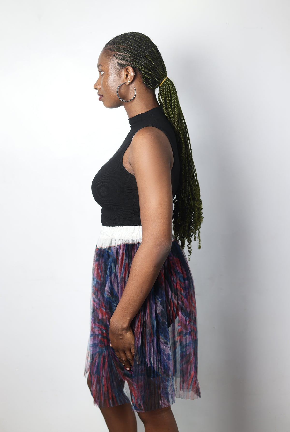 Accordian Chiffon Tulle skirt long and short