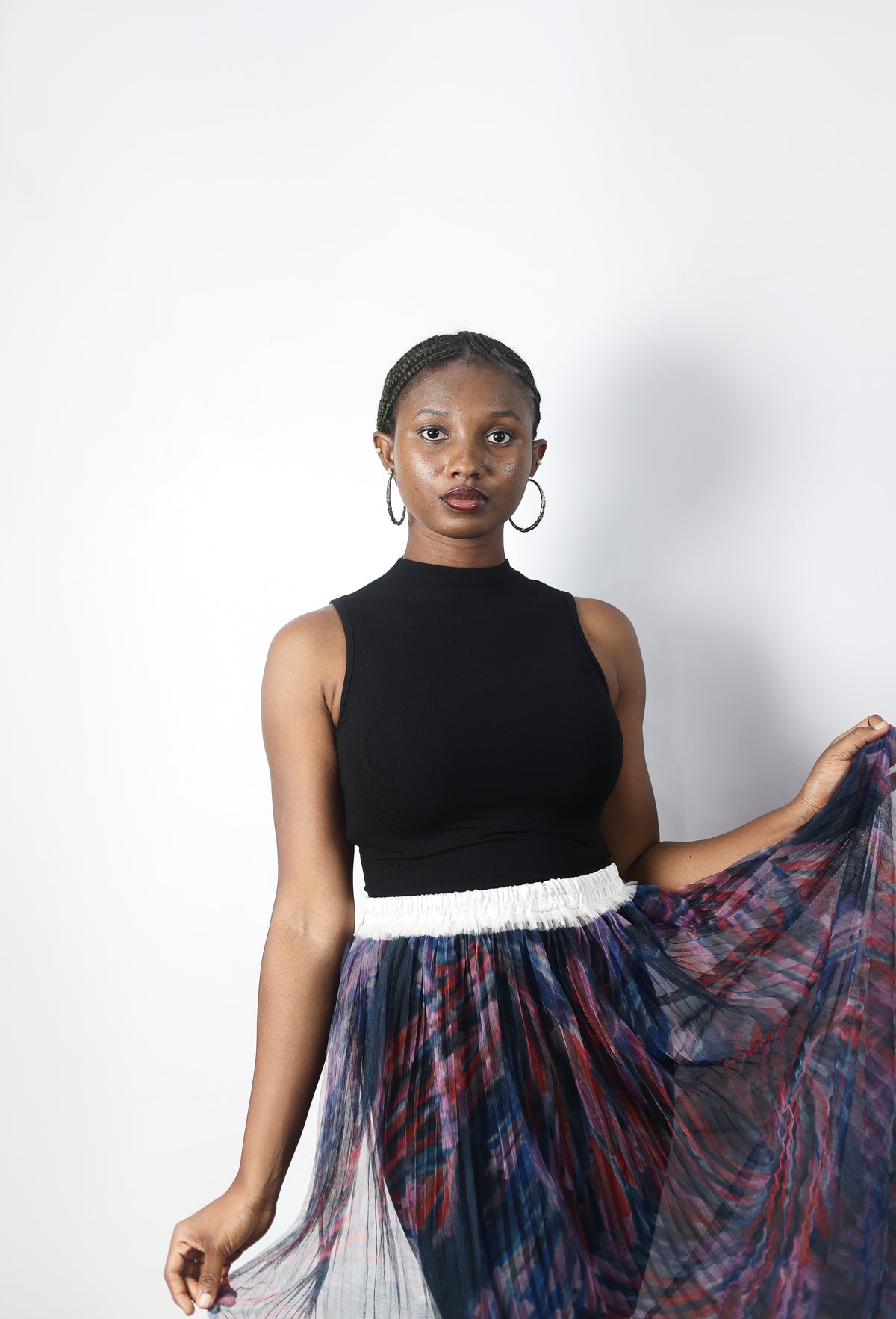 Accordian Chiffon Tulle skirt long and short