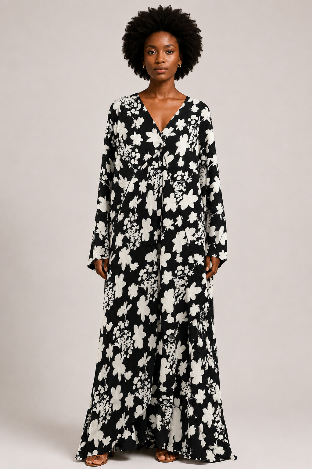 Aria Long Sleeved Boubou in Sunray Floral Print