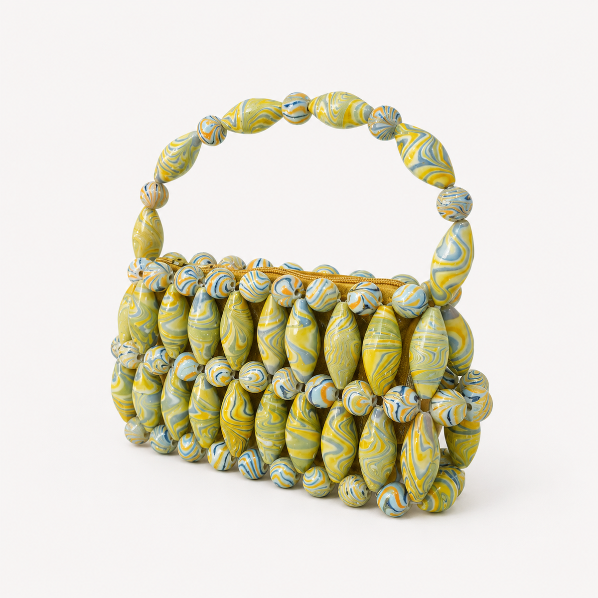 Shakira Marble Beaded Bag
