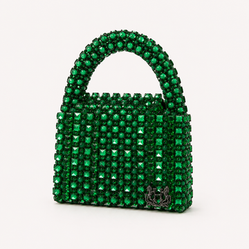 Emerald Green Beaded Mini Handbag