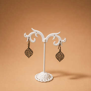 Silver lining earrings drop