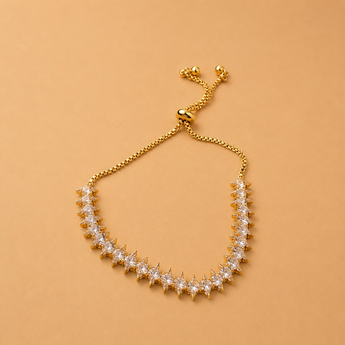 Cubic Zirconia Crystals Bracelet