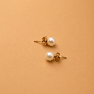 Ball Pearl Stud Earrings