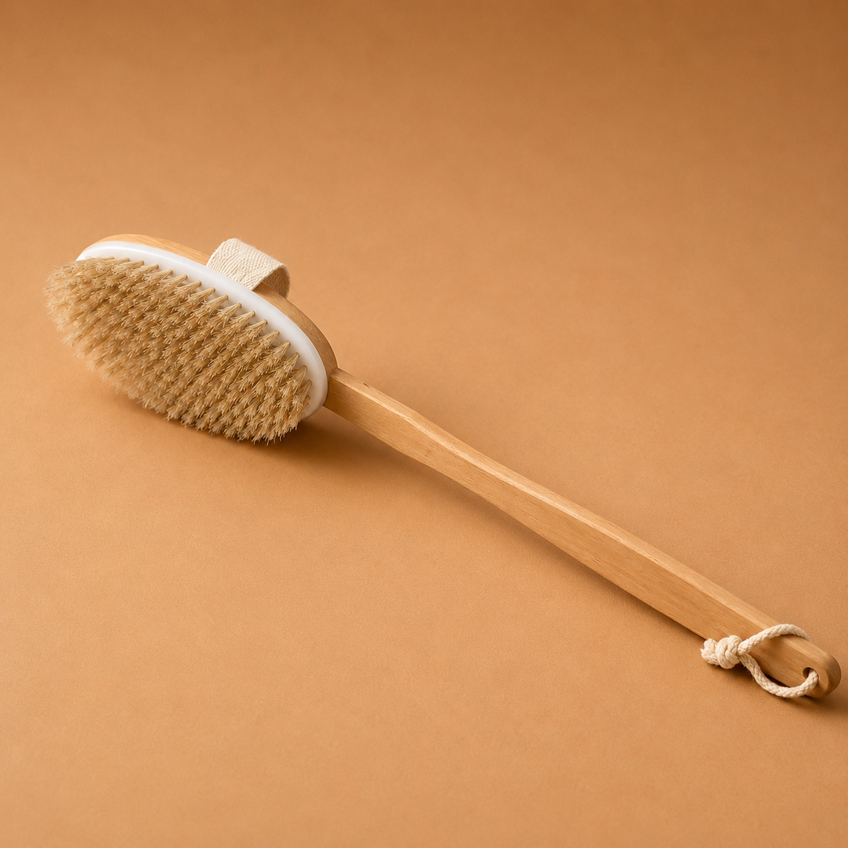 Wooden Long-Handled Back brush & Exfoliator