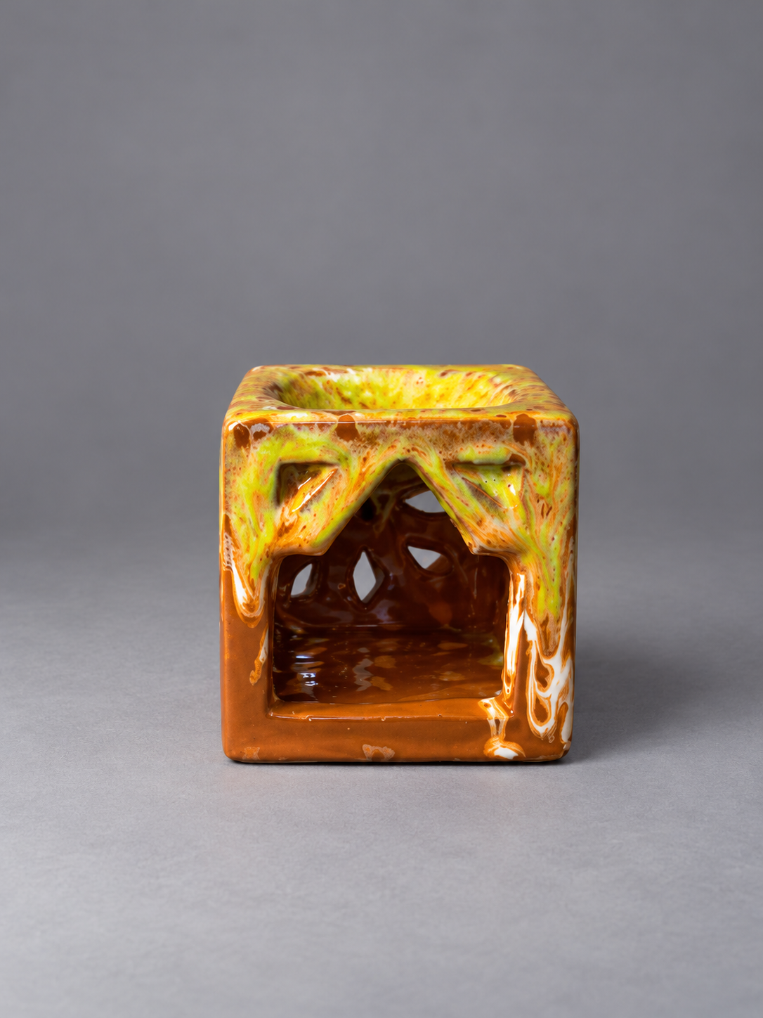 Ceramic Cube Oil Burner & Tealight Holder