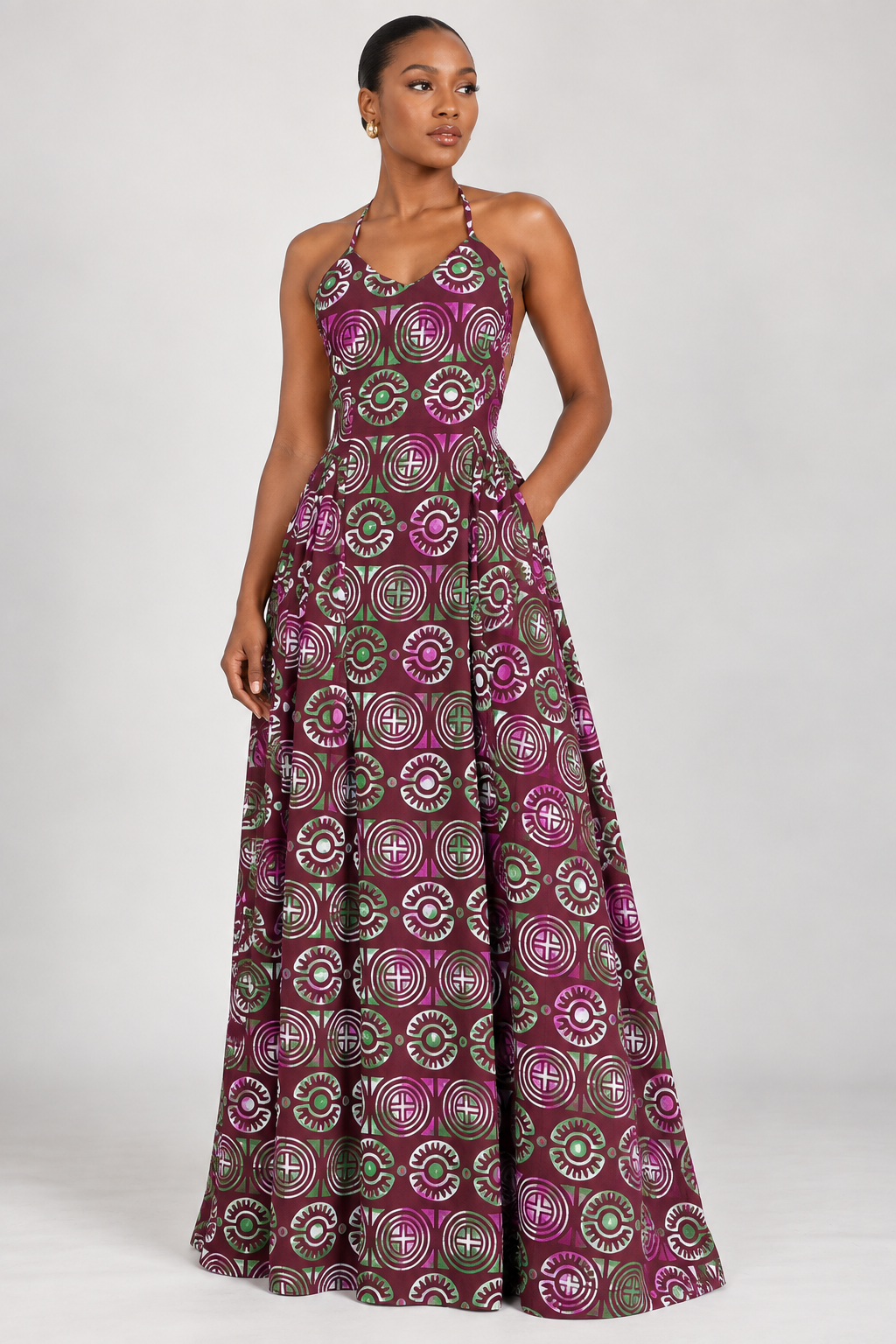 Backless chiffon dress