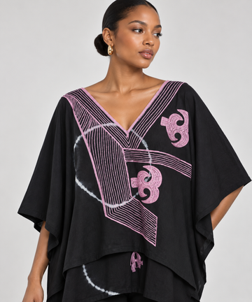 Embroidered V-Neck buba sokoto and shorts set