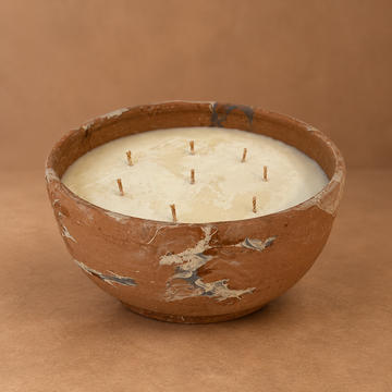 Marbled Terracotta Multi-Wick Bowl Candle