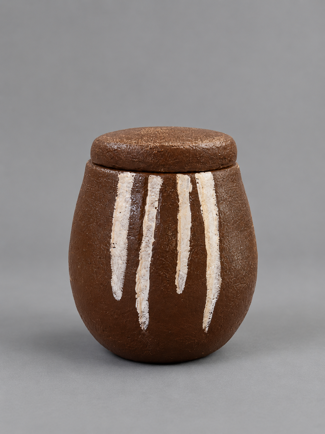Scented Candle In Handcrafted Clay Vessel