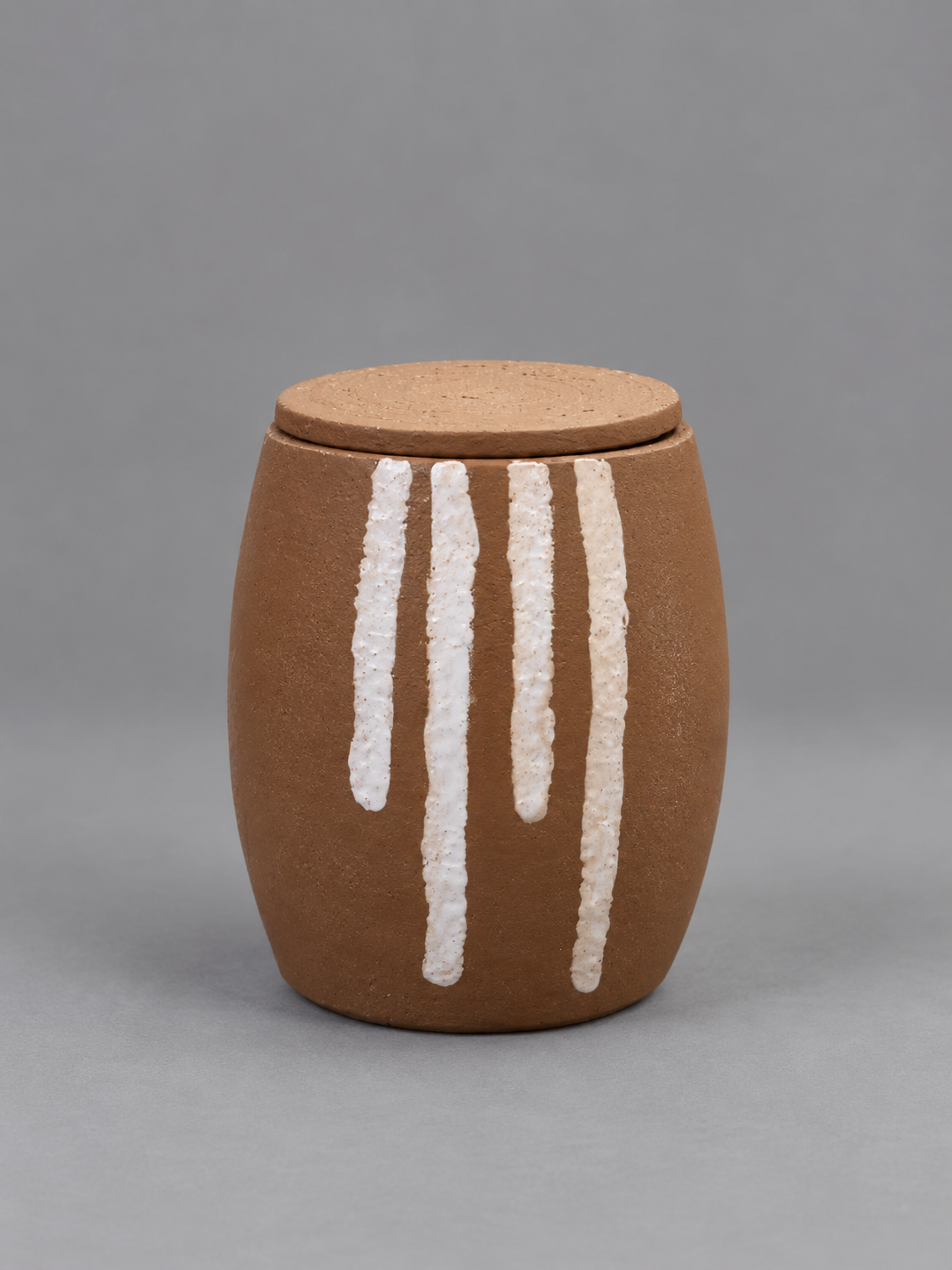 Scented Candle In Handcrafted Clay Vessel