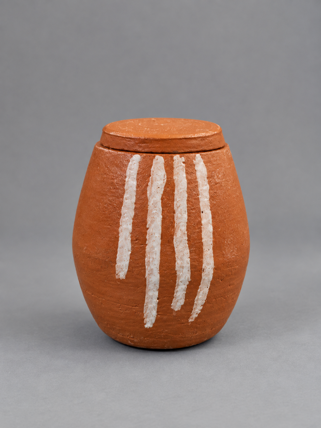 Scented Candle In Handcrafted Clay Vessel