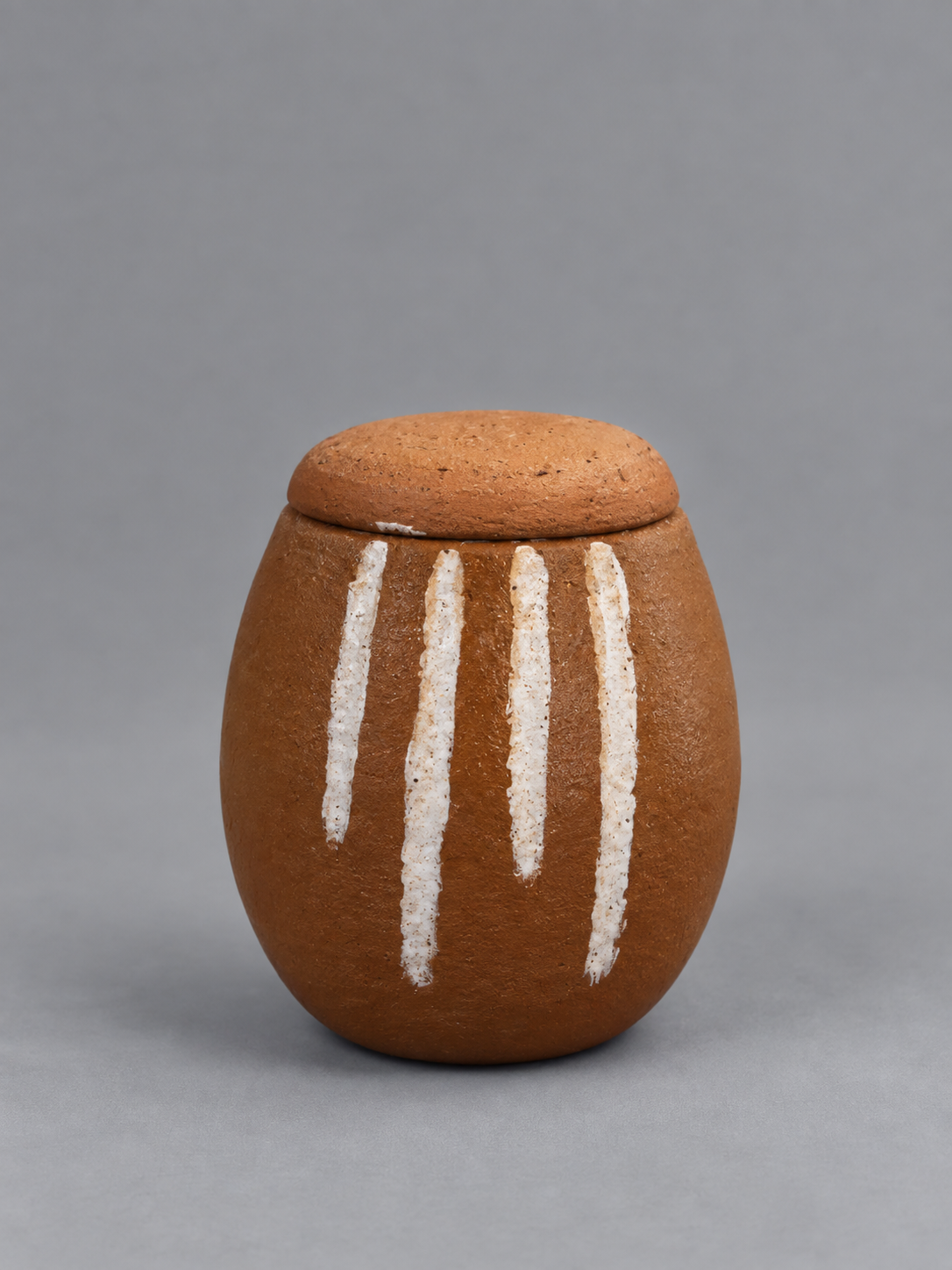 Scented Candle In Handcrafted Clay Vessel