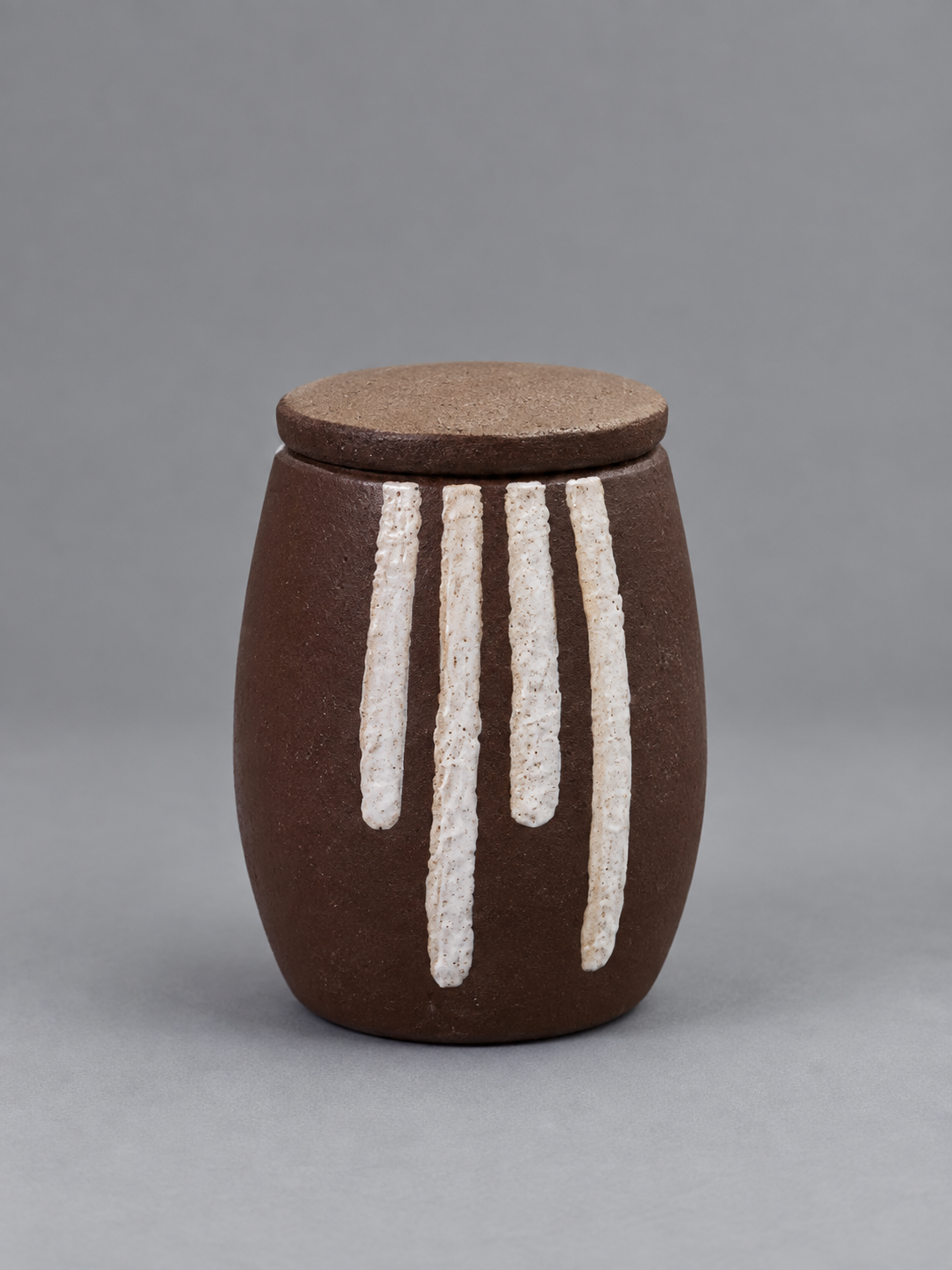 Scented Candle In Handcrafted Clay Vessel