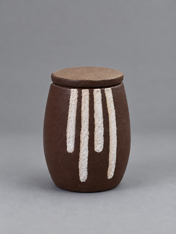Scented Candle In Handcrafted Clay Vessel