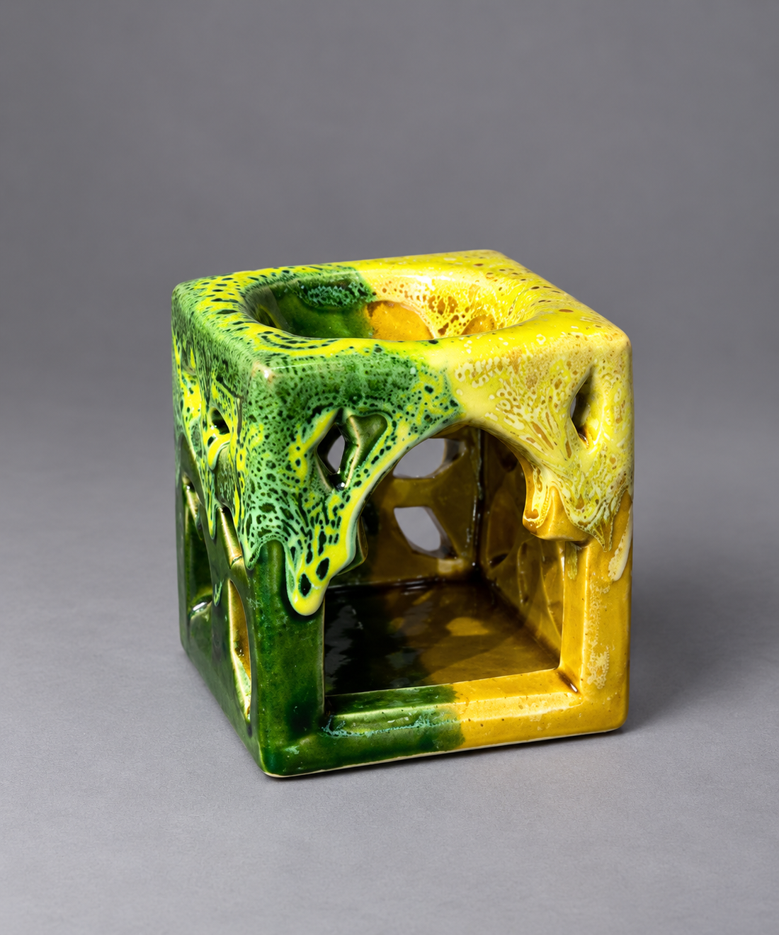 Ceramic Cube Oil Burner & Tealight Holder
