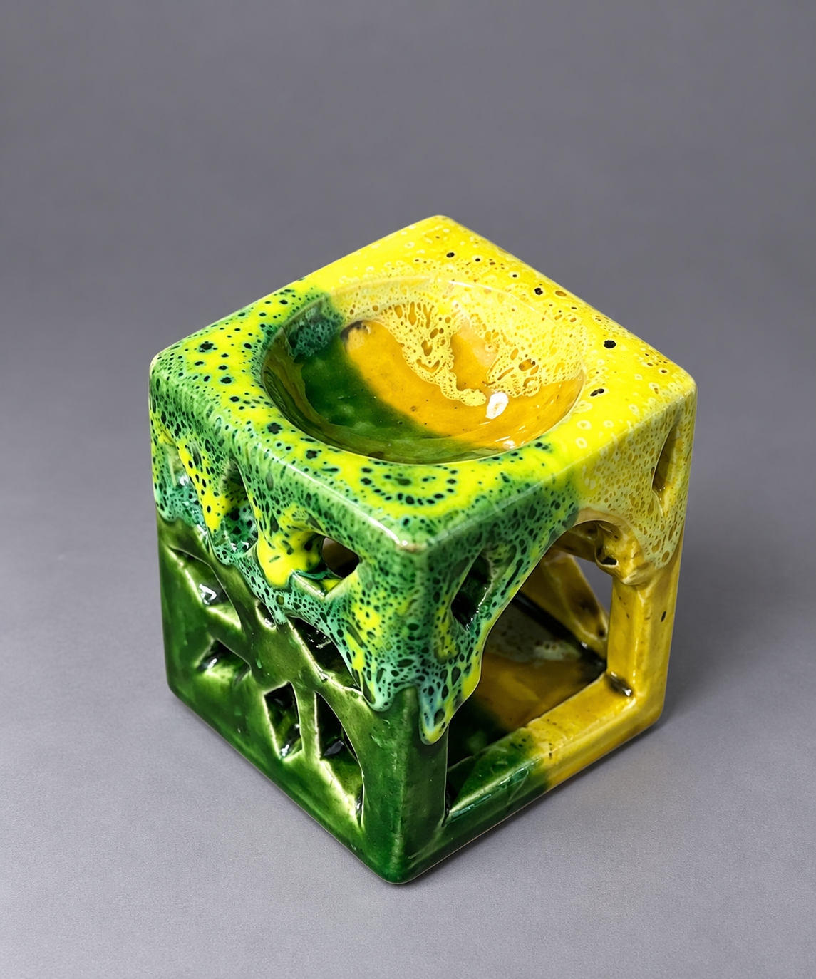 Ceramic Cube Oil Burner & Tealight Holder