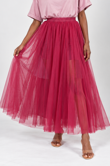 Accordian Chiffon Tulle skirt long and short