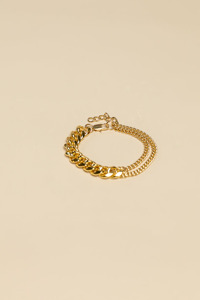 Gold Chain Links Bracelet