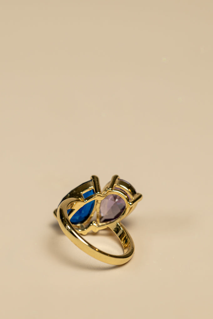 Tear Drop Stone Fashion Ring
