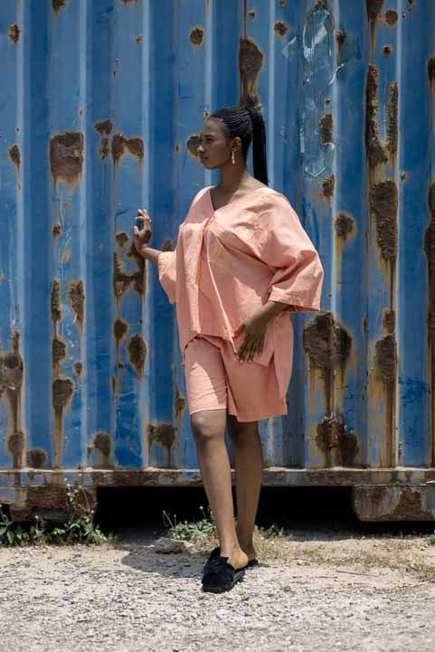 Embroidered V Buba Sokoto Shorts set