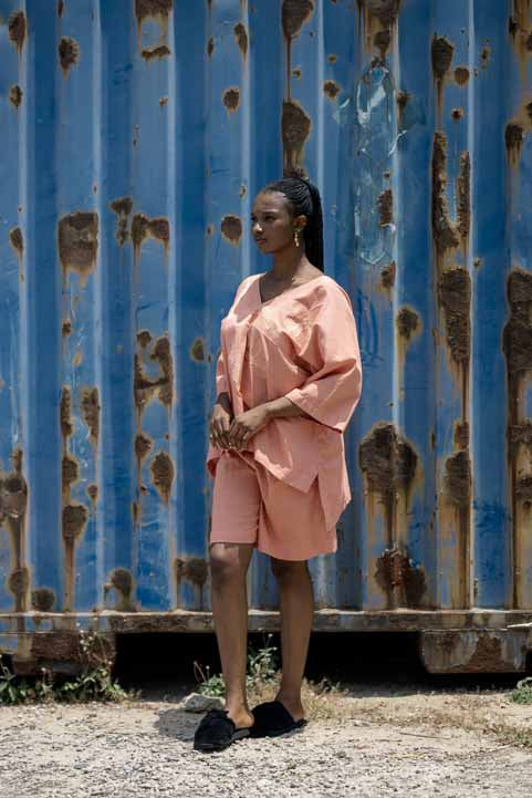 Embroidered V Buba Sokoto Shorts set