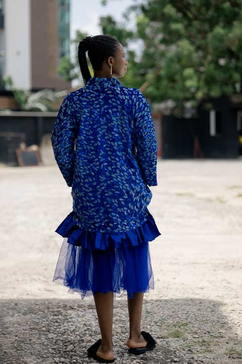 Sequined Velvet Dress with Tulle Skirt/ iro and buba