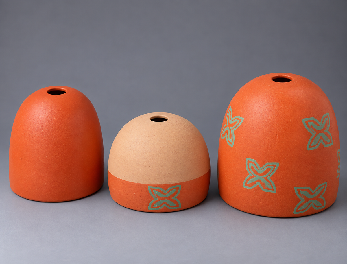 Handcrafted Terracotta Clay Lamp Holder Shade