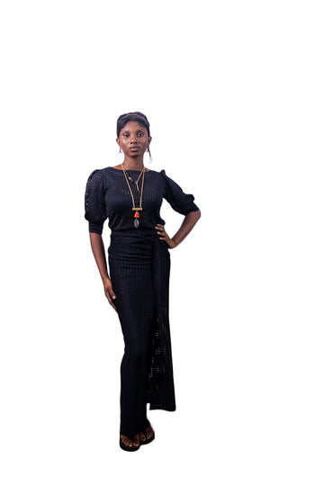 Polka dots Midi Abaya