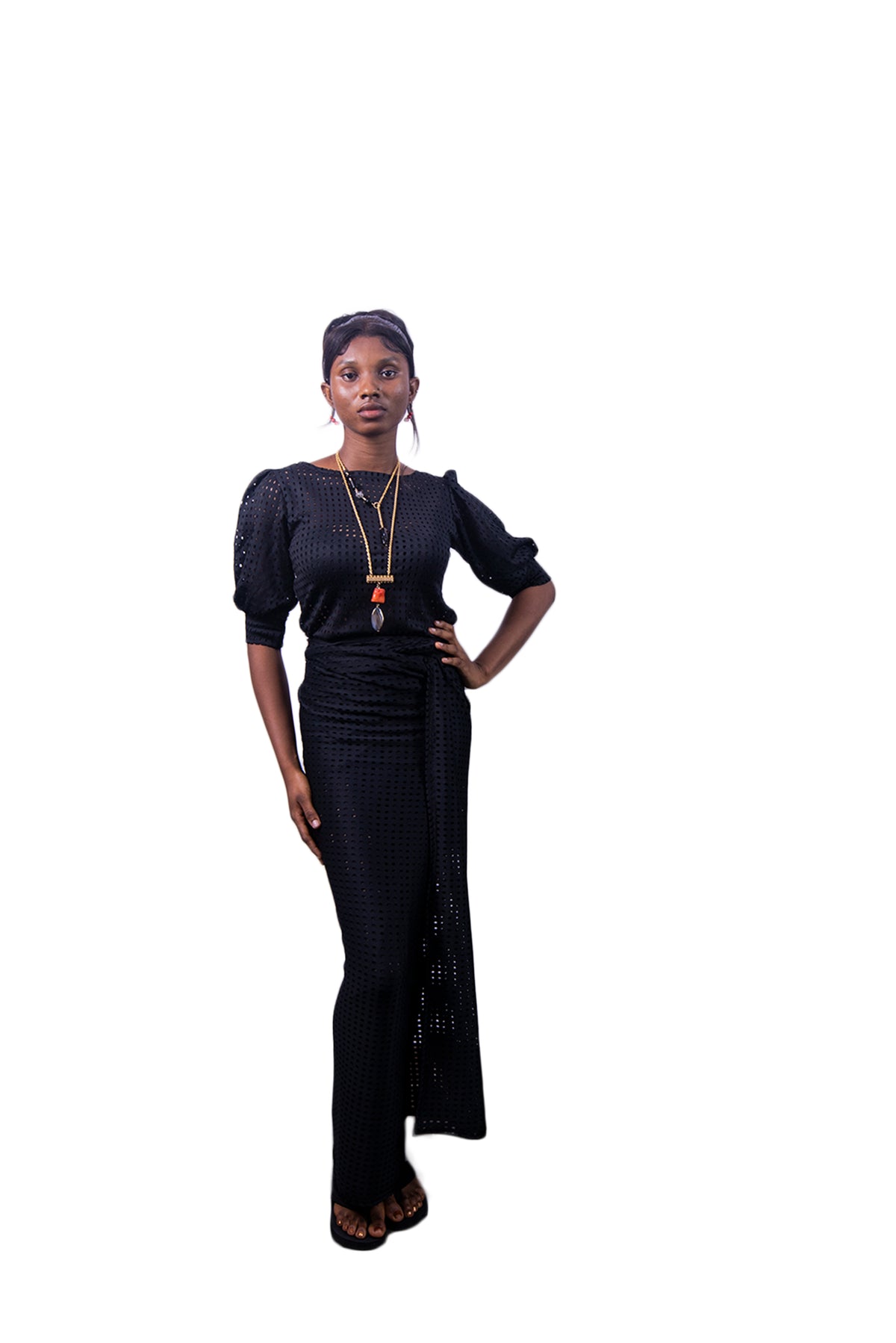 Polka dots Midi Abaya